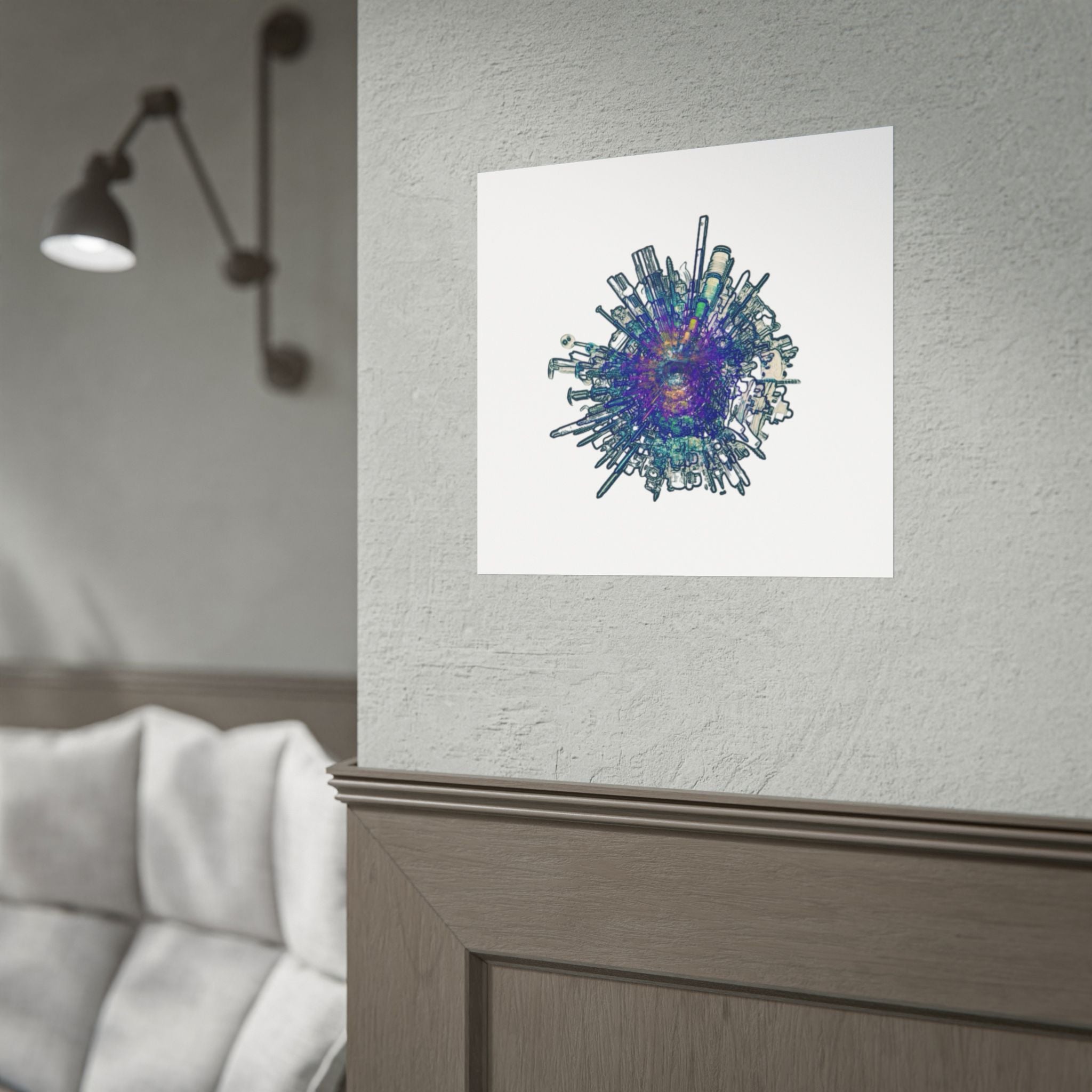 TiHi Original “Abstract Tech” Poster — Colourful Modern Wall Art (Rolled)