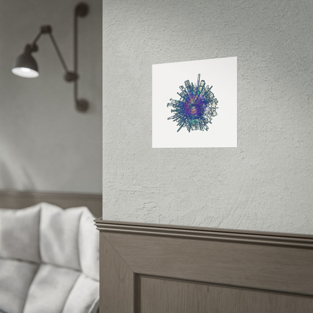 TiHi Original “Abstract Tech” Poster — Colourful Modern Wall Art (Rolled)