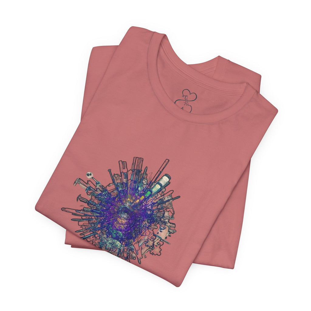 TiHi Original “Abstract Tech” Graphic Tee — Short Sleeve Shirt