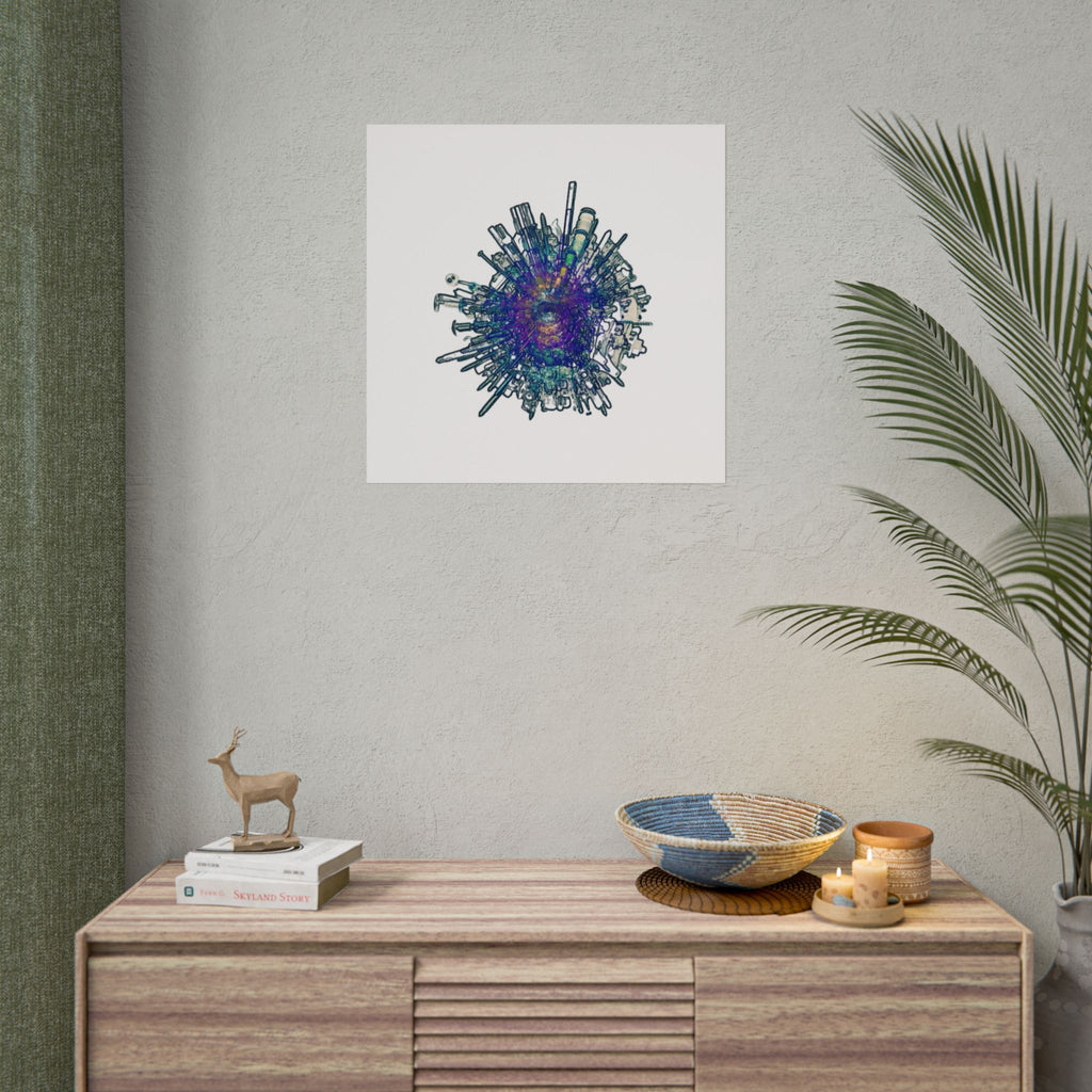 TiHi Original “Abstract Tech” Poster — Colourful Modern Wall Art (Rolled)