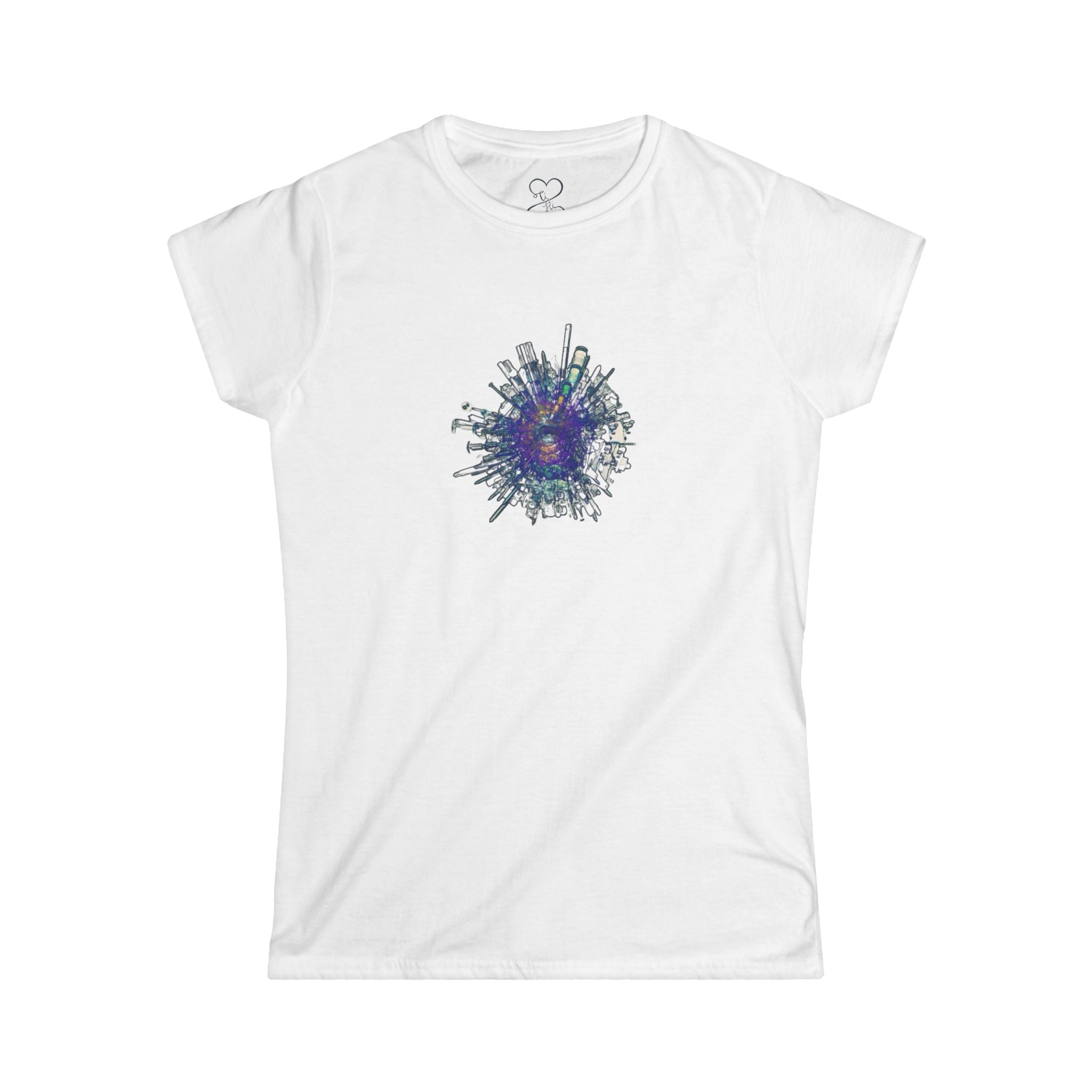 TiHi Original “Abstract Tech” Women's T‑Shirt — Graphic Tee