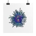 TiHi Original “Abstract Tech” Poster — Colourful Modern Wall Art (Rolled)